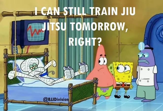 BJJ Spongebob Injury meme