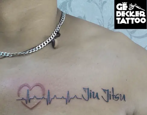 Jiu Jitsu Tattoo Heartbeat