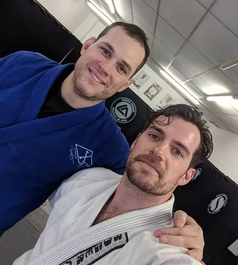 Henry Cavill with Roger Gracie at his Jiu Jitsu School