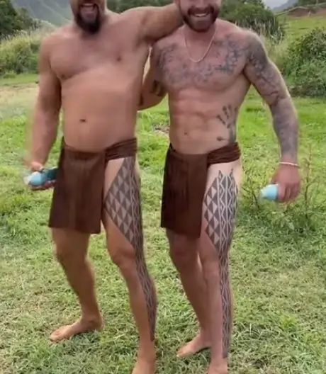 Jason Momoa and Gordon Ryan Matching Tattoos Hawaii
