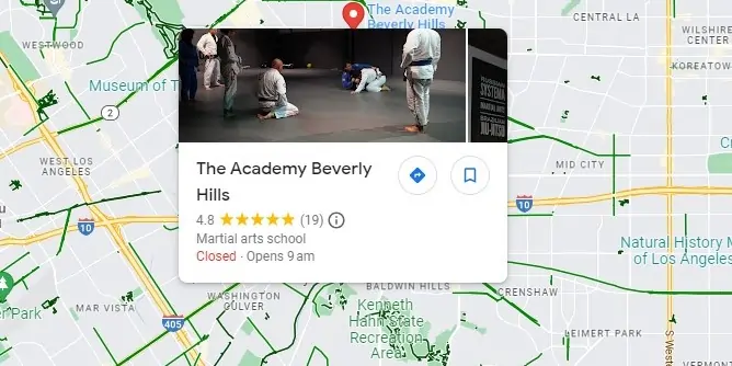 Location of The Beverly Hills BJJ Academy